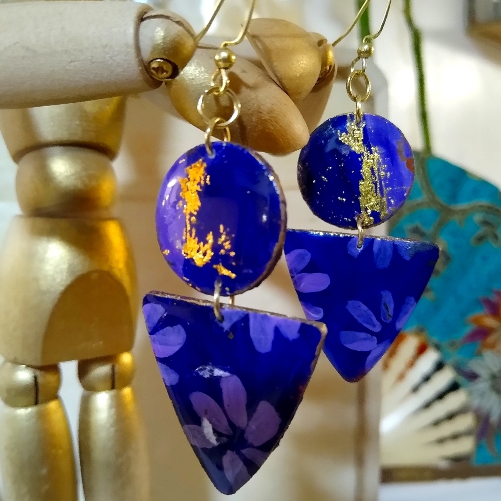 Handmade original wood Earrings